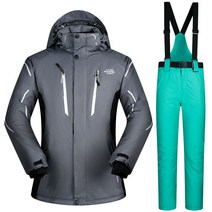 남성 빅사이즈 보드복 방수 스키복 그레이