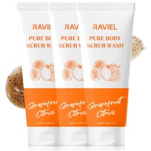 라비엘 퓨어 바디 스크럽워시 자몽시트러스향, 3개, 200ml