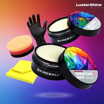 파이어볼 쇼카왁스 130g 자동차 고체 왁스 그래핀 광택제 카나우바 차량 관리제 차, 04 에일리언블러드130g (패드+타월+장갑)
