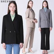 [쉬즈미스(SHESMISS)] 베이직 더블 버튼 셋업 자켓 (택가격 278000원)
