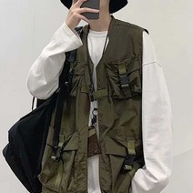 봄가을 베스트 남자 예쁜옷 카고 스타일 아우터 조끼