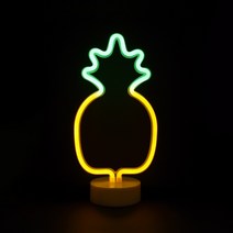 LED네온무드등(2색)파인애플 네온등 크리트 인테리어, 단품