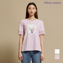 올리비아로렌 프릴소매 원포인트 티셔츠 VOCASWM5111