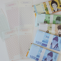 에코에듀 어린이 은행놀이 가정용 교구 페이크머니지폐, 천원 50매