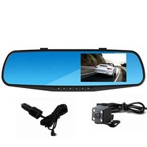 ADDKEY 풀 HD 1080P 자동차 Dvr 카메라 자동 4.3 인치 백미러 대시 디지털 비디오 레코더 듀얼 렌즈 등록 캠코더, 협동사, 16G