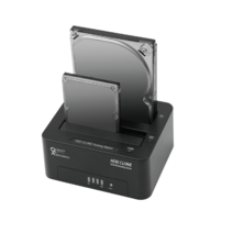 퀄리티어슈런스 USB3.0 SSD HDD 하드 도킹스테이션 복제 2Bay 복사기 28TB지원 Q6GDOCK, 무배 Q6GDOCK