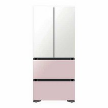 [하이마트] 삼성 비스포크 키친핏 4도어 김치냉장고 RQ42A94B1AP (420L 글램 화이트 글램 핑크)