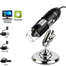 입문용 휴대용 초보 전문가용 천체망원경 전문 USB 디지털 현미경 줌 카메라 확대경 리프트 스탠드 2MP 전자 1000X 1600X 8 LED망원경, 1000X+3 IN 1 mini Bracket