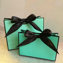 예쁜 핑크 리본 고급스러운 선물 종이 가방 웨딩 생일 파티 답례품 포장 핸들, 10pcs No Logo, 06.L 32 x H 25x W 11cm, This color bag
