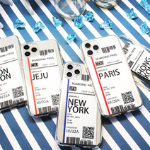 믹스더마켓 갤럭시 S23 S23울트라 항공권 티켓 바코드 클리어 케이스 S23플러스
