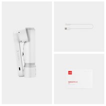 스마트폰짐벌 카메라짐벌 셀카봉ZHIYUN SMOOTH X 공식 부드러운 전화 Gimbals Selfie 스틱 핸드 헬드 안정, 01 White