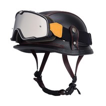 독일식 빈티지 할리 오토바이 바이크 헬멧 고글 가죽 고글모, XXXL, 18번