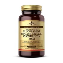 Solgar 글루코사민 히알루론산 콘드로이틴 MSM 120정 40회 분량 유연성 지원 논GMO 글루텐/조개류/유제품 프리, 60 Count (Pack of 1)