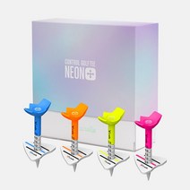 엑스넬스 컨트롤 골프티 네온 플러스 4개입 세트, 골프티 4개입 세트(레드/블루/옐로우/오렌지)
