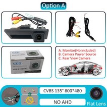 어라운드뷰 후방 사이드 카메라 180 도 HD 차량 카메라 폭스바겐 제타 투아렉 샤란 캐디 파사트 골프 티구, Static-135 de, 01 Static-135 de