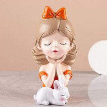 조각상/오브제 홈 데코 테이블 탑 거실 침실 공예 조각 모델 장식 액세서리 소녀 수지 동상 방, 2.2