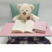 각도조절 높이조절 접이식 소형 좌식 침대 책상 테이블 노트북 베드트레이 이동식, 핑크