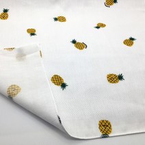 국산 순면 무형광 가제 엠보면 나염 손수건 총20장, 24.파인애플, 20개