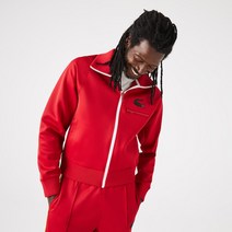 LACOSTE Stand-up collar zipped jacket with zipped pocket and crocodile SH2734-00 Red HEN