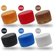 생수기본캡28mm(100ea)색상6종 페트병 전용뚜껑, 브라운(100ea)
