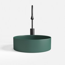 탑볼 카운터 세면대 세면볼 간이 건식 미니 원형 세라믹 욕실 카페, (블랙 300mm)