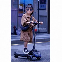 전동킥보드 두발킥보드 대리기사킥보드 이동수단 앉아서타는전동킥보드 어린이를위한 전기 스쿠터 3-14 세 중년 및 젊은 충전식 플래시 균형 스쿠터 이동성 휴대용 자동차, 블랙 스마트 일렉트릭블루투스 음악