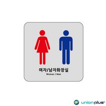 120x120x2mm 빌딩 남녀 화장실 표지판 가게입구 미용실 인테리어 부동산 식당 간판 안내판 카페 사무실