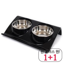 간단 이탈리안그레이하운드사료그릇 고급 펫사료그릇 싼 치와와사료그릇 식탁 블랙, 1개