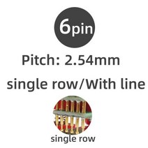 테스트 연소 고정 장치 2.54mm 스탠드 PCB 클립 핀 디버그 다운로드 프로그램 굽기 간격 6p 2, 02 6pinx1row