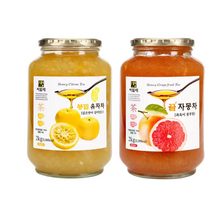 씨밀레 봉밀 유자차 2kg+꿀자몽차 2kg 유자청 / 자몽청 2키로 2병, 3세트