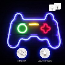 네온사인 RGB 무드등 인테리어 PC방 간접조명 틱톡 작업실 꾸미기 모양의 불빛 벽 바, 쇼로