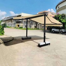 신호등파라솔 썬차일 전원주택 주차장 그늘막 초대형, 양면형/ 길이 3.0m x 1.5m/아이보리