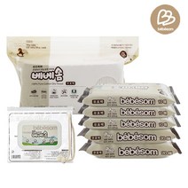 베베솜 무표백 순면 신생아 건티슈 아기 물티슈 SET 1, 무표백 순면 건티슈 SET 1