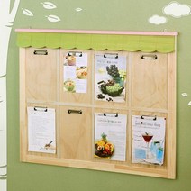 원목 클립형 8칸 게시판.동화속나무(무료배송), 02.클립형_8칸(그린)／02.알림판