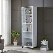 [아름이와다움이] 티티 유리도어 케비넷 600, 색상:화이트