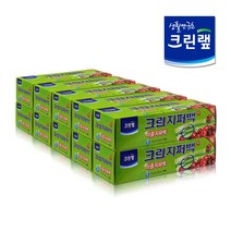 크린랩 크린 이중 지퍼백 대 25cmX30cm 20매 10개, 단품, 대(L)
