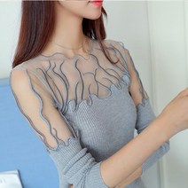 V810 여성 예쁜 슬림핏 티셔츠 유행