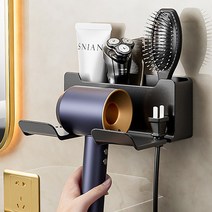 무타공 화장실 욕실 드라이기걸이 드라이기거치대 보관 홀더, 그레이, 1개