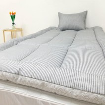 돌침대용 흙침대 위 바닥 두꺼운 매트리스 허리 안아픈 수면 이불 패드 싱글 더블 요 매트, 체크 베리