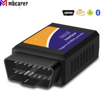 ELM327 V1.5 OBD2 블루투스 호환 자동차 진단 스캔 도구 포드 forscan용 안드로이드 TT55501 OBDII 스캐너, 01 Black