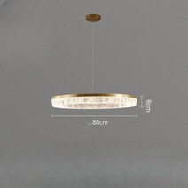 럭셔리 골드링 크리스탈 샹들리에 빌라 로비 거실 침실 레스토랑 인테리어 조명 ch799, 1단 원형 직경80cm