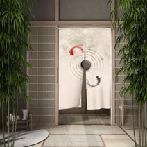 동물 문 커튼 중국어 잉어 호랑이 표범 새 파티션 화면 복도 입구 출입구 일본 방 장식, CLX00324+80x150cm