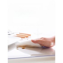 유리 대용 pvc 식탁보 방수 및 노 워시 테이블 매트 투명 커피 책상 주방 식탁 PU, 90x180cm, 향균 투명 7.0 두께 5.0