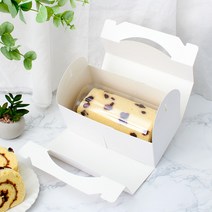 장원패키지 핸들롤케익 상자 모네뜨왈 1줄, 50매