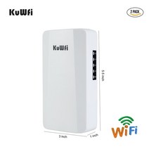 Kuwfi wifi 라우터 300mbps 야외 무선 브리지 2.4g ap 1km 장거리 wifi 리피터 11000m lan 포트 1pc2pcs, 한 개