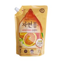 자연퐁 비린내 걱정없는 오렌지 주방세제 리필형 1.1L, 1개