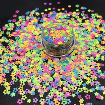 꽃송이 플라워 플레이크 네일아트 데코 셀프 젤네일, 블루퍼플