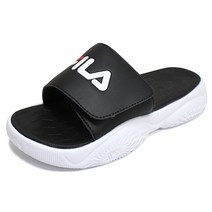 휠라 테이퍼 벨크로 슬리퍼 블랙화이트 남자 여자 학생 사무실 실내화 신발 1SM00559-013