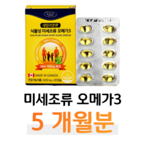 해양 미세조류 추출 오메가3 오메가쓰리 식물성 하루 2캡슐 EPA DHA 700mg 온가족 엄마 아빠 부모님 임산부 수유부 비건 할머니 성장기 어린이 청소년 학생 직장인 어르신, 5박스, 600mg x 60캡슐 (하루 2캡슐)