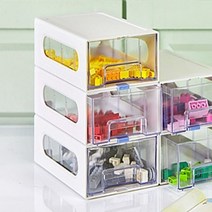 서랍형 레고정리함 블럭정리함 칸막이 투명 2단